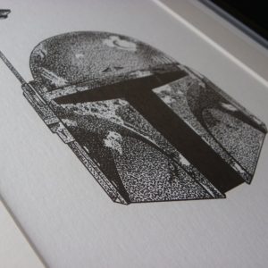 Boba Fett Letterpress Print
