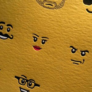 Letterpress Lego Print
